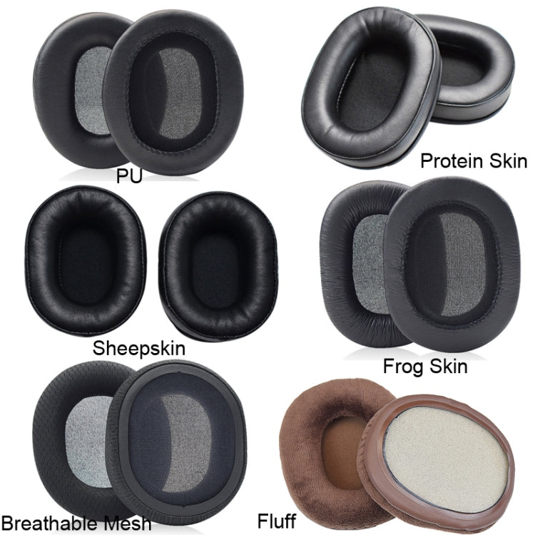 1 Paar Headset-Ohrenschützer für Audio-Technica ATH-M50X/M30X/M40X/M20X, Spez.: Schwarz-Plüsch, Braun-Plüsch, Schwarz-Proteinhaut, Braun-Proteinhaut, Schwarz-Netz, Schwarz-Eisgel, Braun-Dickes Schaffell