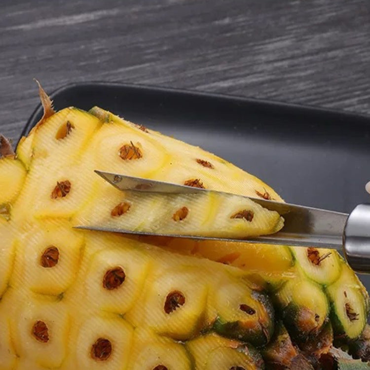 4-in-1 Stainless Steel Fruit Prep Set | Pineapple Knife, Peeler, Banana Knife & Spatula