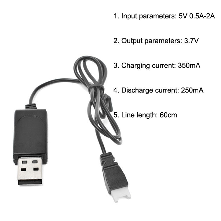 3.7V 350mAh USB Drone Charging Cable – Air-to-Air Plug, 60cm