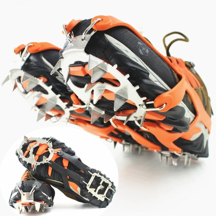 18-Spike Ice Crampons | Anti-Slip Snow & Ice Grips for Boots | Sizes M & L