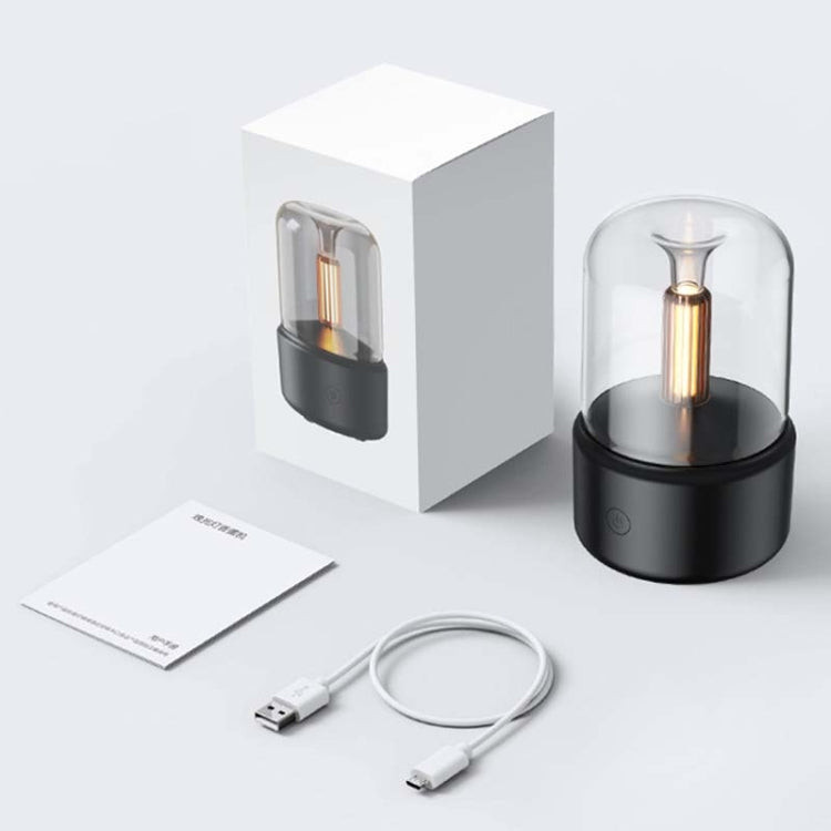 Simulated Candlelight Aroma Diffuser with Night Light | 120ml USB Humidifier
