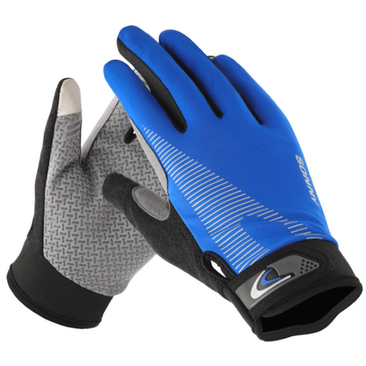 1 Paar QX0002 Sport-Sonnencreme Touchscreen Rutschfeste Verschleißfeste Stoßdämpfende Fahrradhandschuhe, L