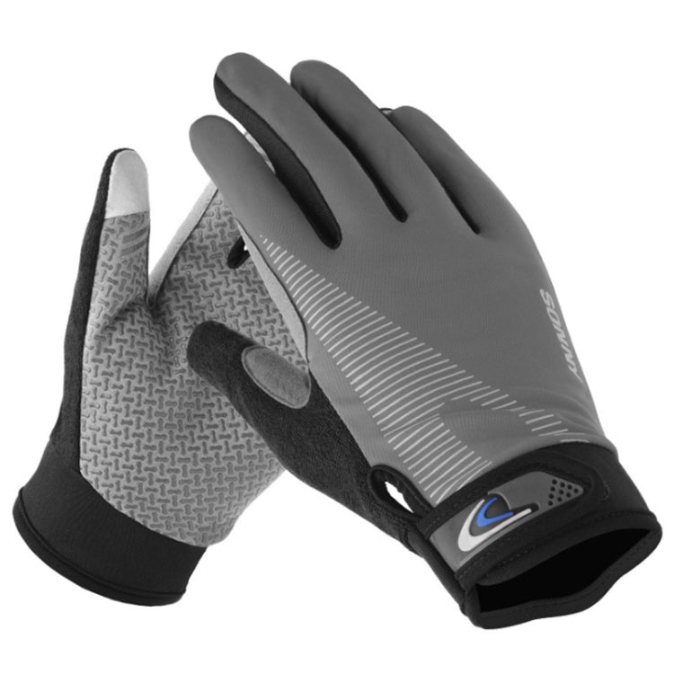 1 Paar QX0002 Sport-Sonnencreme Touchscreen Rutschfeste Verschleißfeste Stoßdämpfende Fahrradhandschuhe, L