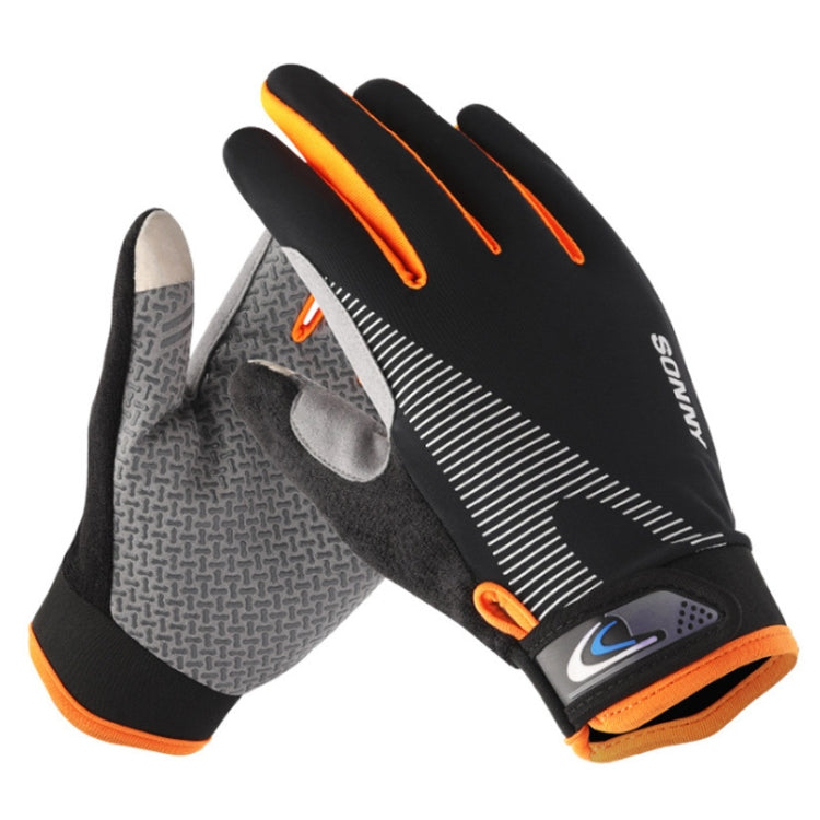 1 Paar QX0002 Sport-Sonnencreme Touchscreen Rutschfeste Verschleißfeste Stoßdämpfende Fahrradhandschuhe, L