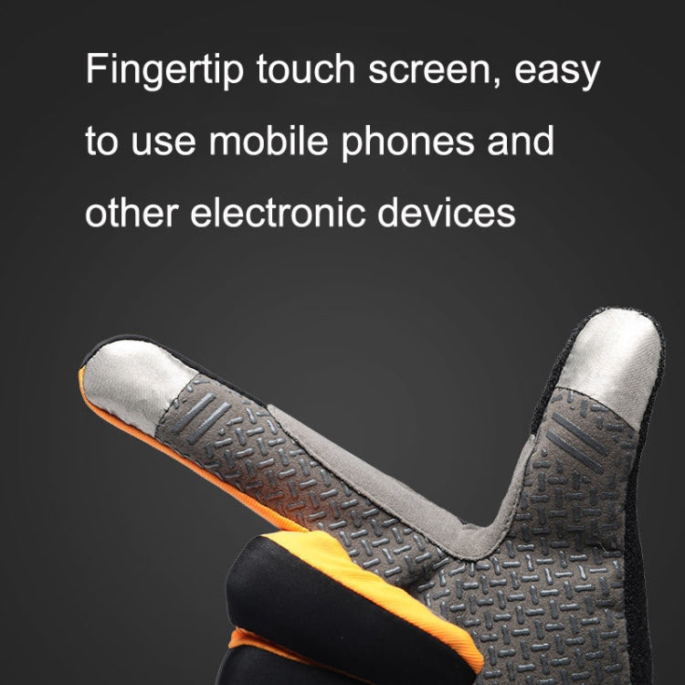 1 Paar QX0002 Sport-Sonnencreme Touchscreen Rutschfeste Verschleißfeste Stoßdämpfende Fahrradhandschuhe, L