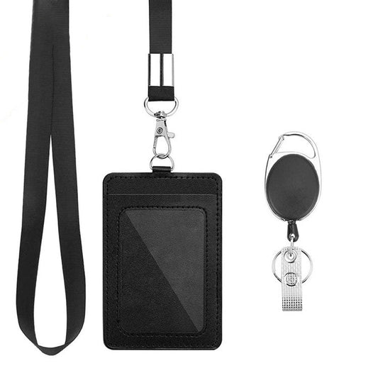 ZT-6330 Estuche protector 3 en 1 de piel sintética con soporte retráctil para tarjeta de identificación