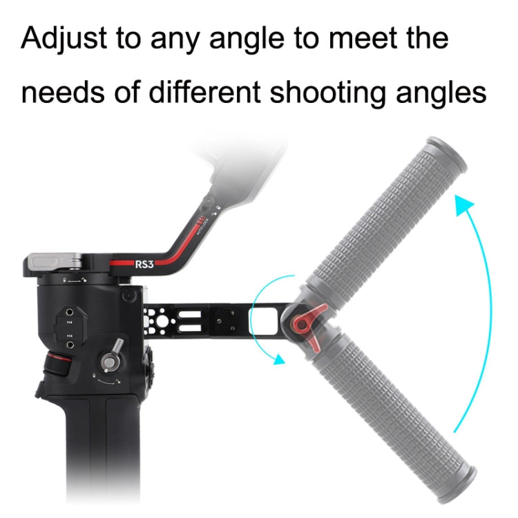Adjustable Low-Angle Handle for DJI RS3 Pro / RS3 / RS2 / RSC2 – Aluminium Alloy Stabilizer Grip