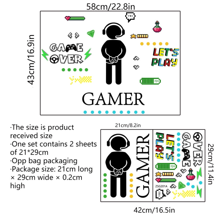 Gamepad Luminous Wall Sticker – Glow in the Dark Gaming Decal for Bedroom & Living Room