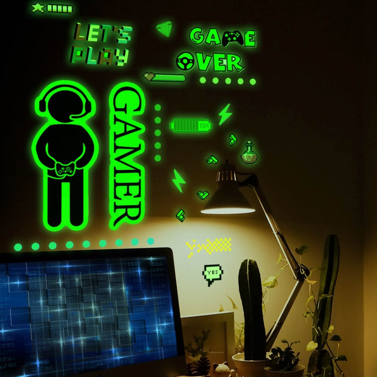 Gamepad Luminous Wall Sticker – Glow in the Dark Gaming Decal for Bedroom & Living Room