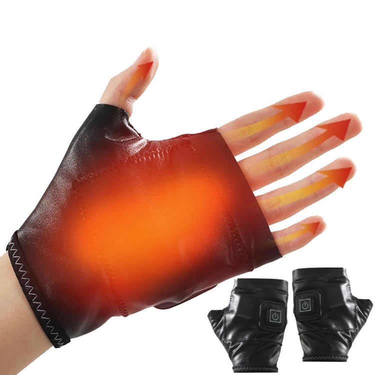 Rechargeable Electric Heating Gloves – Half Finger, 3 Heat Settings, USB Fast Charge (S/M/L)