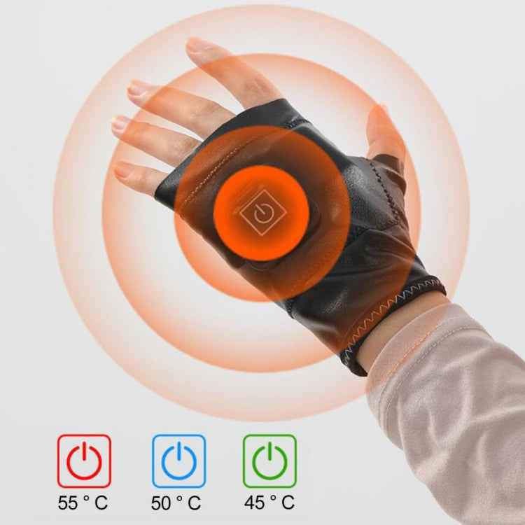 Rechargeable Electric Heating Gloves – Half Finger, 3 Heat Settings, USB Fast Charge (S/M/L)
