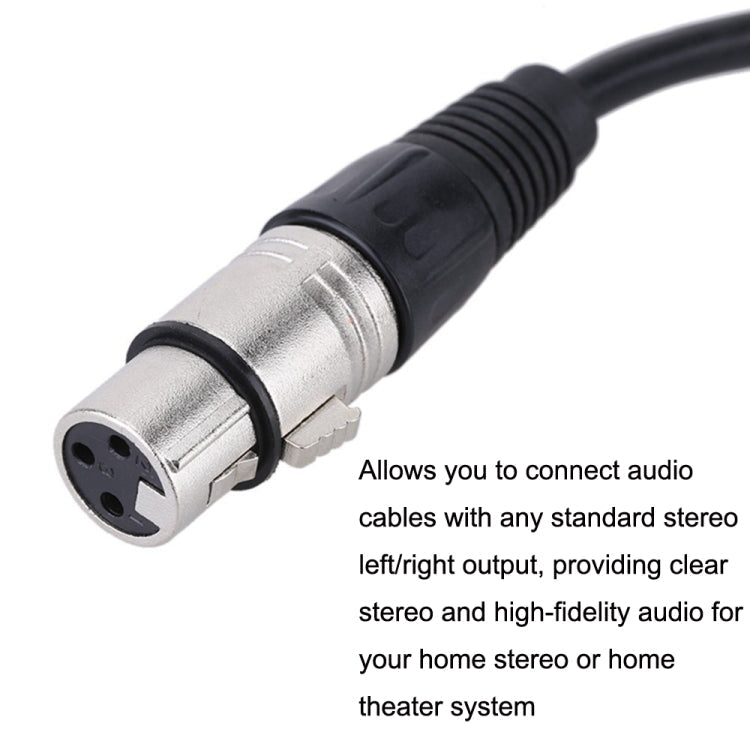 XLR-Buchse auf 2x Cinch-Stecker Stereo-Audiokabel | 0,5m–10m