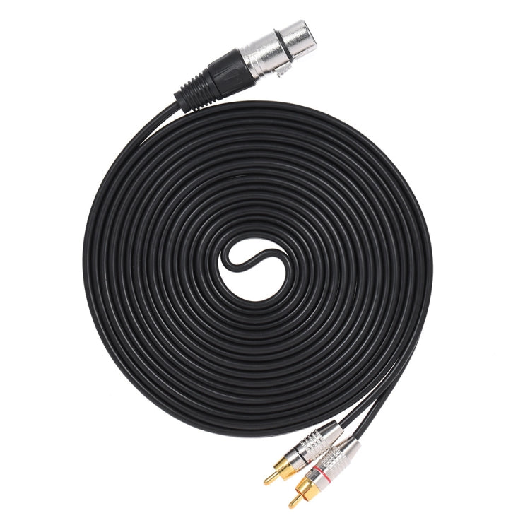 XLR-Buchse auf 2x Cinch-Stecker Stereo-Audiokabel | 0,5m–10m