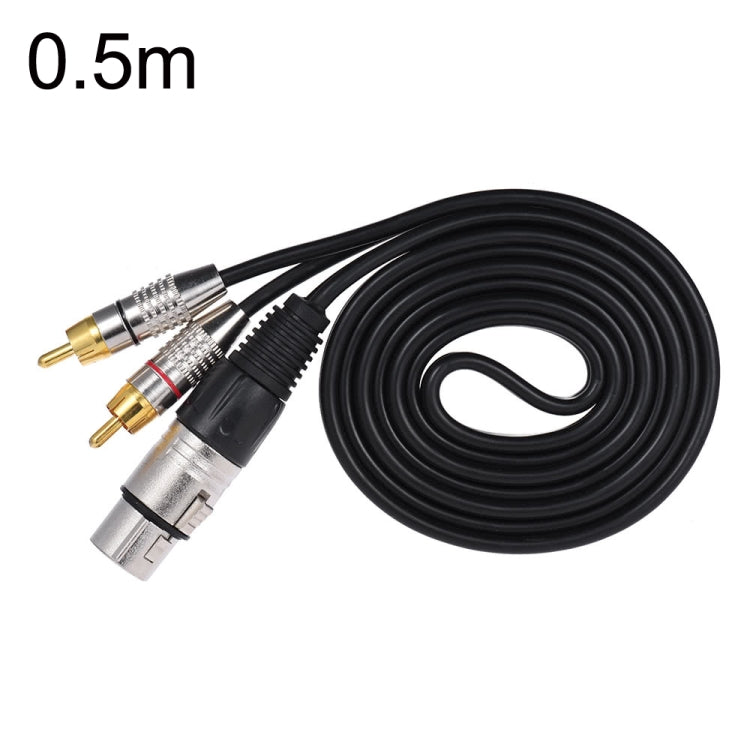 XLR-Buchse auf 2x Cinch-Stecker Stereo-Audiokabel | 0,5m–10m