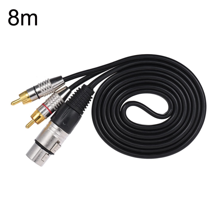 XLR-Buchse auf 2x Cinch-Stecker Stereo-Audiokabel | 0,5m–10m