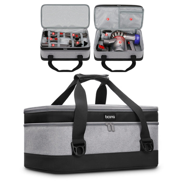 Bolsa de Almacenamiento para Aspiradoras Dyson – Compatible con V7 V8 V10 V11 V12 V15 | Tela Oxford y Cuero de PU