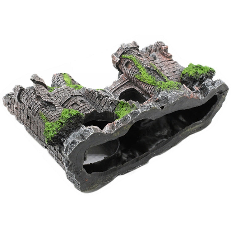 Ancient Castle Aquarium Decoration | Resin Fish Tank Ornament | 17cm