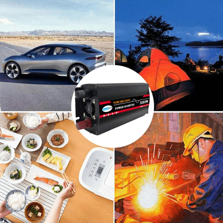 Pure Sine Wave Car Power Inverter | 12V/24V/48V/60V to 220V | 500W–2000W