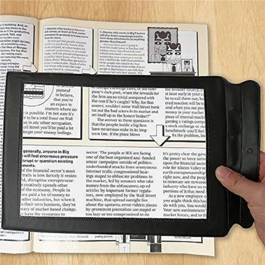 A4 Ganzseiten-Leselupe – 3X Handlupenblatt zum Lesen