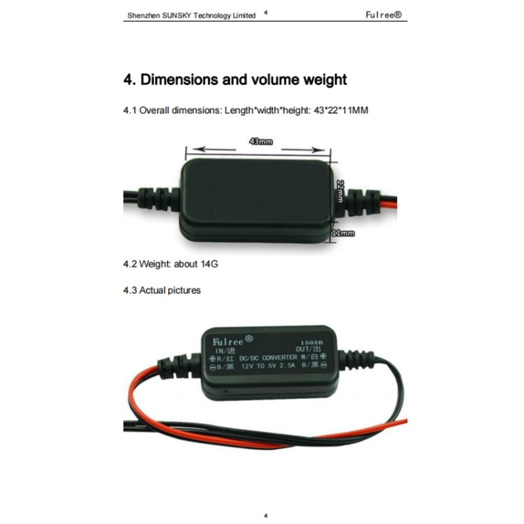 Fahrzeugnetzteil DC Ultra Dünner Abwärtswandler, Fulree 12V auf 3.3V 2.5A, Fulree 12V auf 4.2V 2.5A, Fulree 12V auf 5V 2.5A, Fulree 12V auf 6V 2.5A, Fulree 12V auf 7.5V 2.5A, Fulree 12V auf 9V 1A