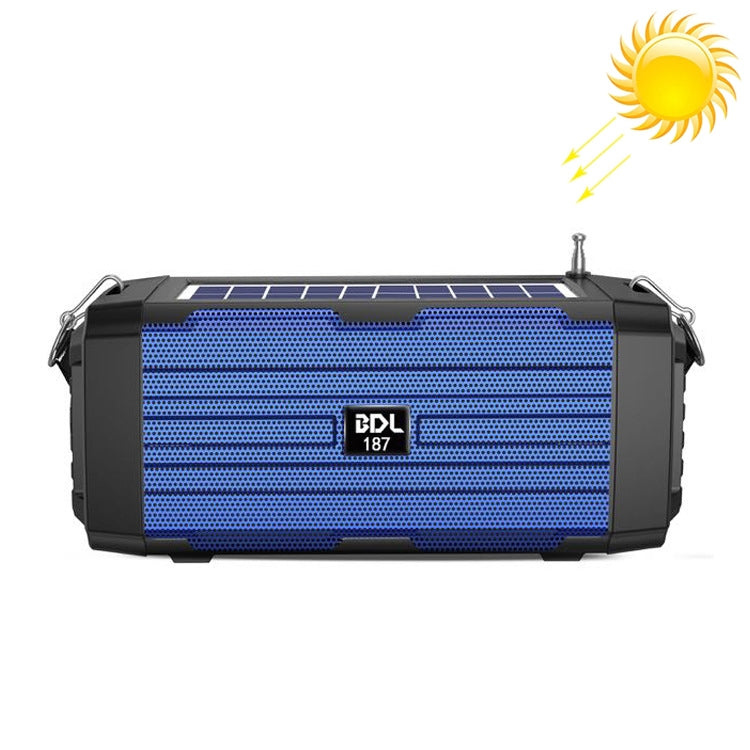 BDL-187 LED-Licht Solar-Wireless-Bluetooth-Lautsprecher Tragbarer Outdoor-Camping-FM-Radio