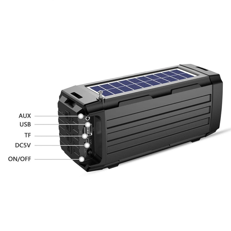 BDL-187 LED-Licht Solar-Wireless-Bluetooth-Lautsprecher Tragbarer Outdoor-Camping-FM-Radio