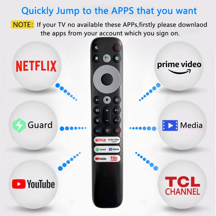 TCL FMR1 Infrared Smart TV Replacement Remote Control
