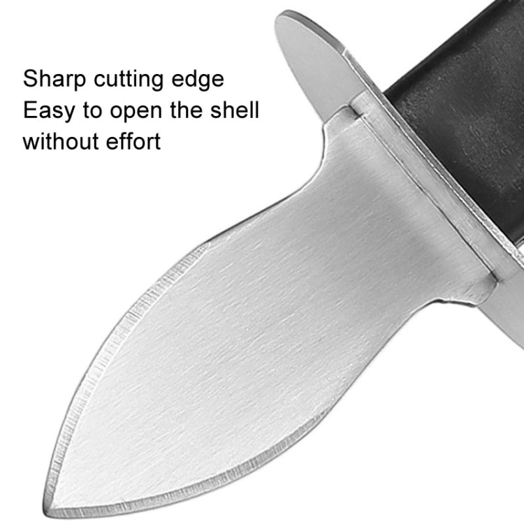 Stainless Steel Oyster Shucking Knife with Wooden Stand