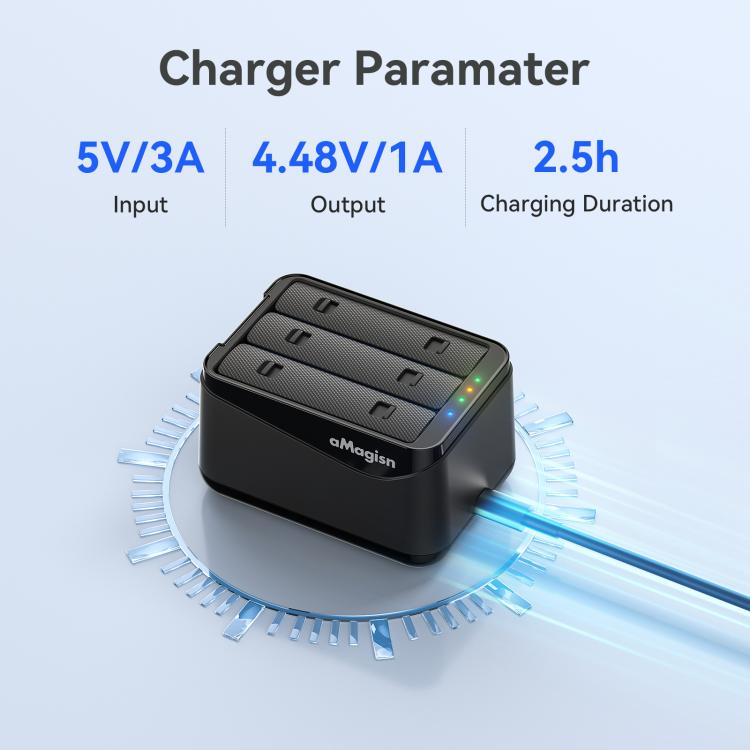Insta360 X5 Triple Battery Fast Charging Dock with Storage Case | Amagisn