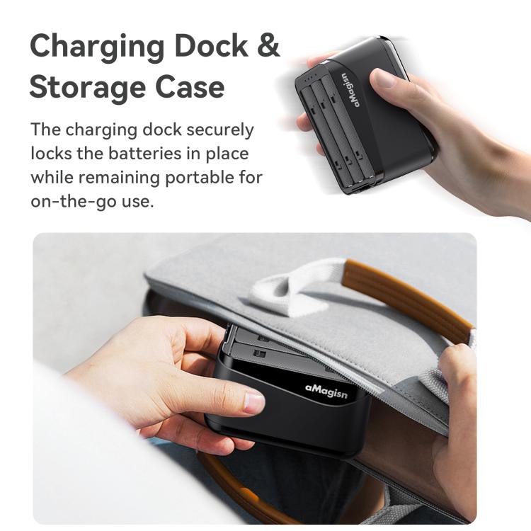 Insta360 X5 Triple Battery Fast Charging Dock with Storage Case | Amagisn