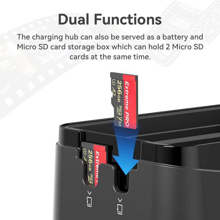 Insta360 X5 Triple Battery Fast Charging Dock with Storage Case | Amagisn