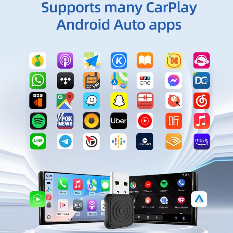Caja de internet Carlinkit original para CarPlay/Android Auto con cable a inalámbrico
