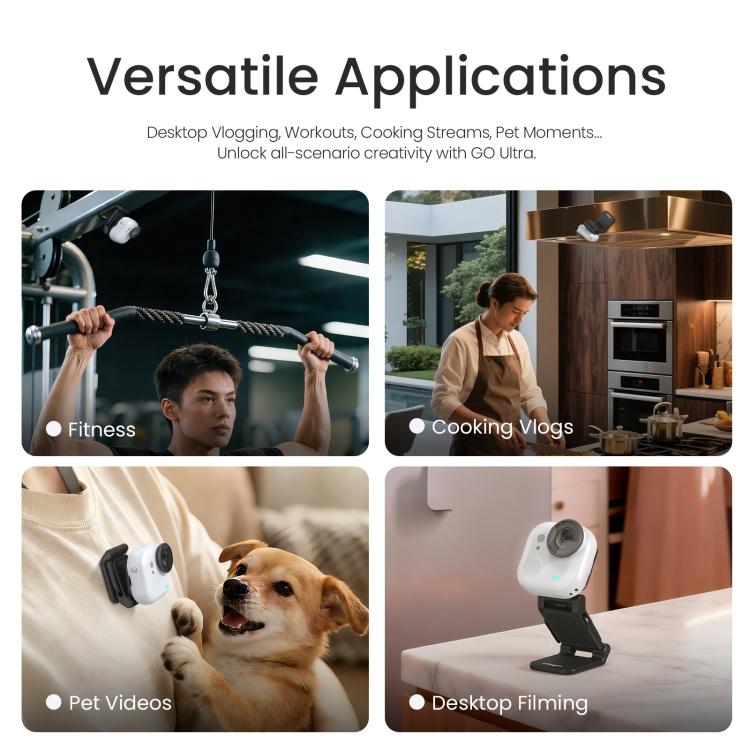 AMagisn 180° Adjustable Magnetic Mount for Insta360 GO Ultra