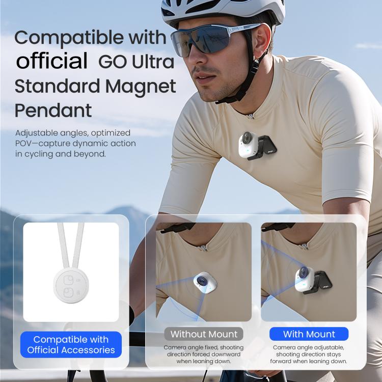 AMagisn 180° Adjustable Magnetic Mount for Insta360 GO Ultra