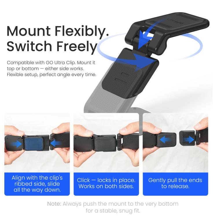 AMagisn 180° Adjustable Magnetic Mount for Insta360 GO Ultra