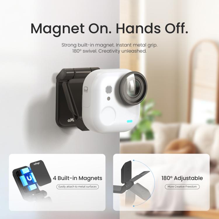 AMagisn 180° Adjustable Magnetic Mount for Insta360 GO Ultra