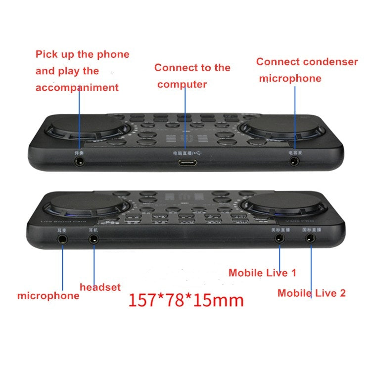 V300 PRO Live Sound Card – USB Recording & Streaming Sound Card for Mobile, PC & Mac