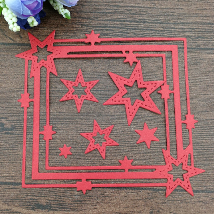 Pentagram Star Border Cutting Die for Scrapbooking & Card Making - 12 x 10.9cm