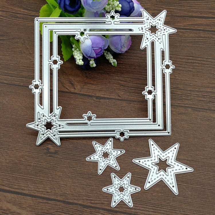 Pentagram Star Border Cutting Die for Scrapbooking & Card Making - 12 x 10.9cm
