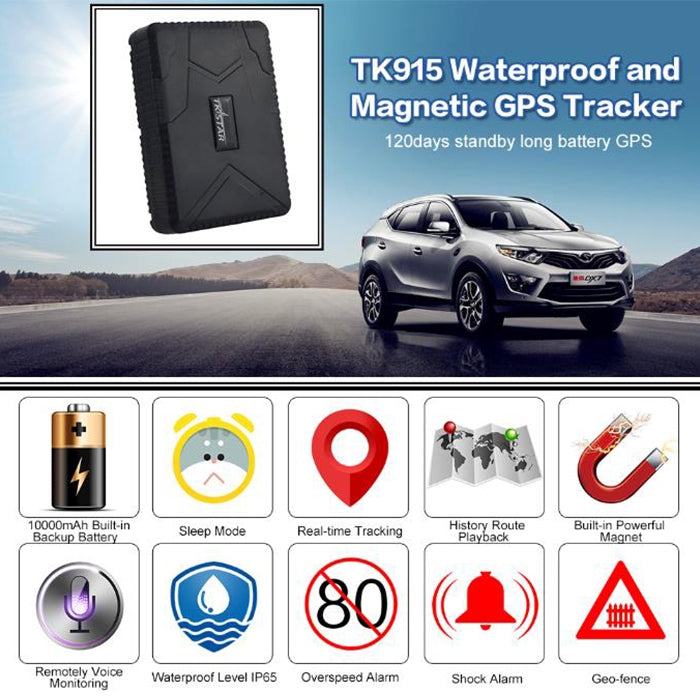TK915 Magnetischer Fahrzeug-2G-GSM-GPS-Echtzeit-Tracking-Tracker, 2G