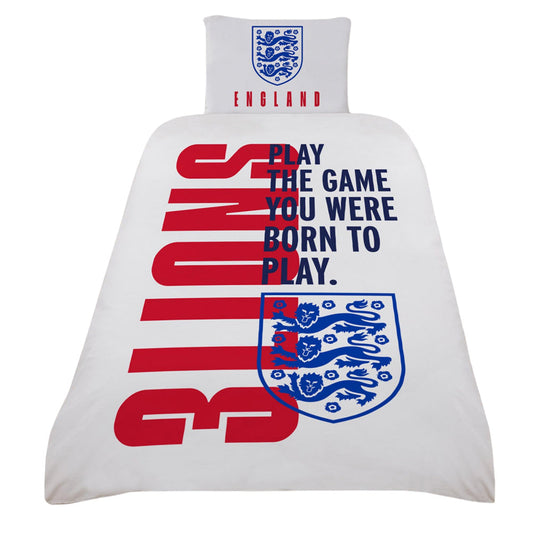 England FA Single Duvet Set – 3 Lions Reversible Bedding