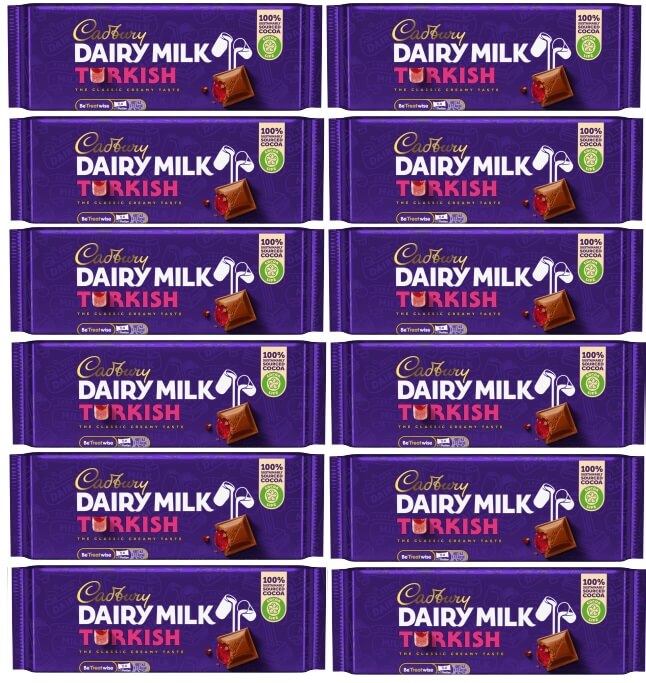 Cadbury Dairy Milk Chocolate Turco-Irlandés | 12 x 47g