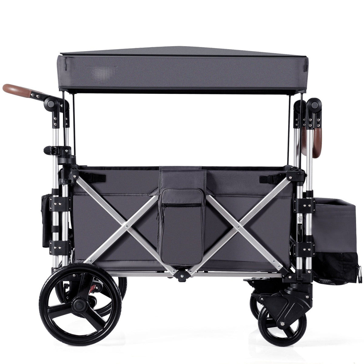 Twin Baby Double Stroller Wagon Push Pull Stroller-Black