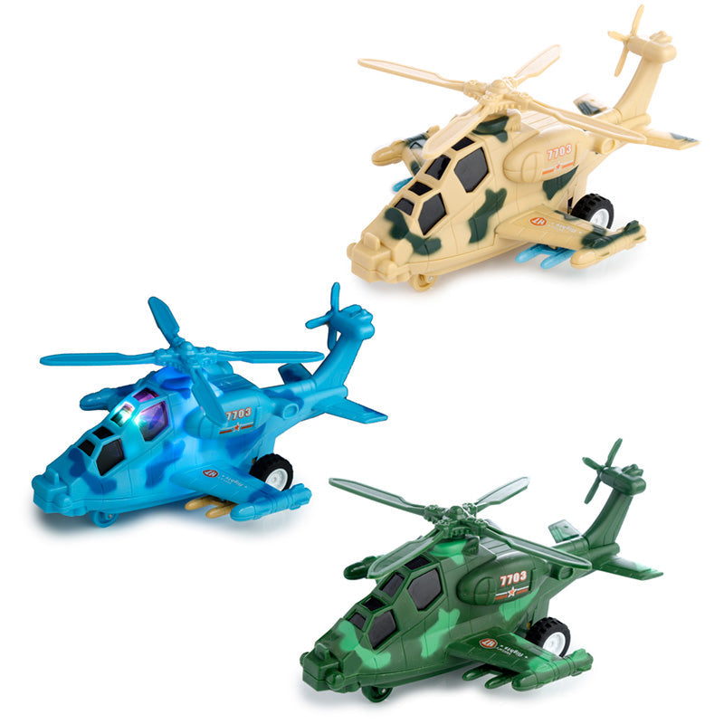 Helicopter Friction Light Up & Sound Push/Pull Action Toy