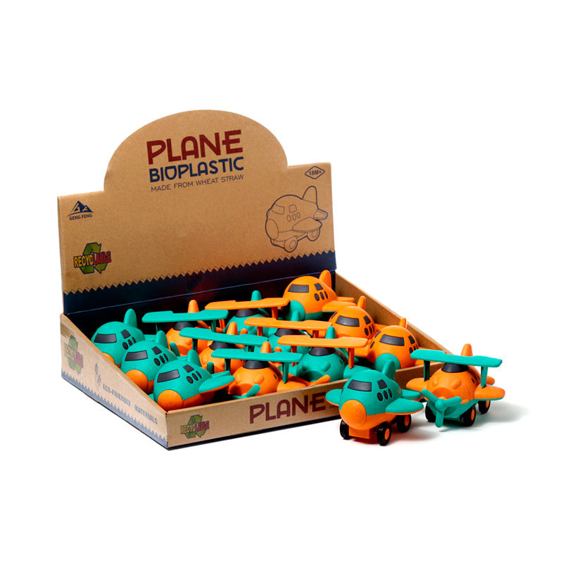 Bioplastic Aeroplane Friction Push Along Toy