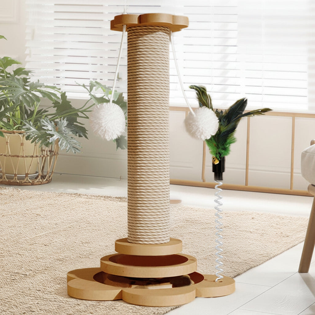 Large Tall Cat Scratching Post Sisal Pole Heavy Duty Base Cat Tree 46CM Scratch
