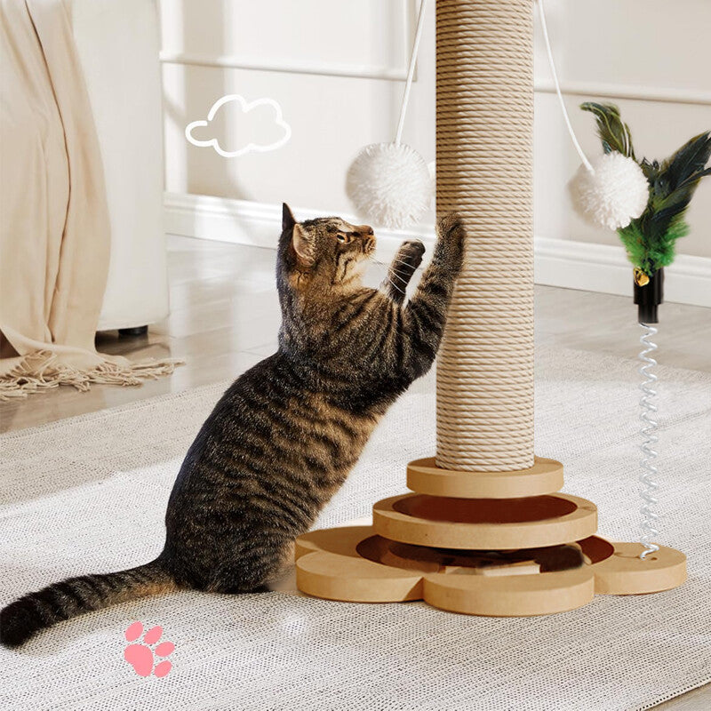 Large Tall Cat Scratching Post Sisal Pole Heavy Duty Base Cat Tree 46CM Scratch