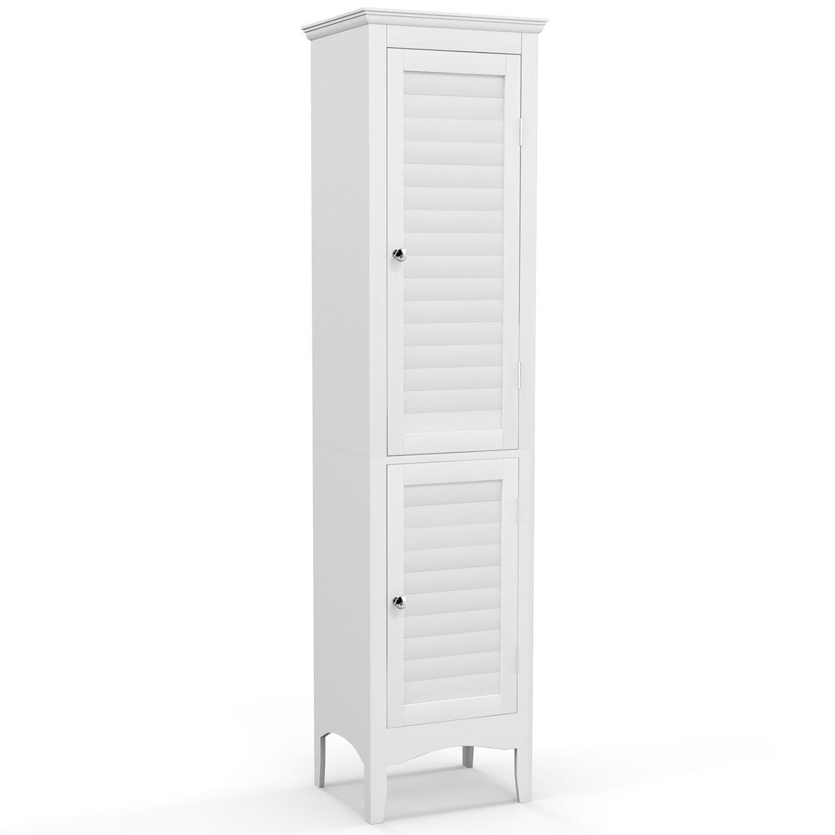 Tall Narrow Bathroom Cabinet-Black