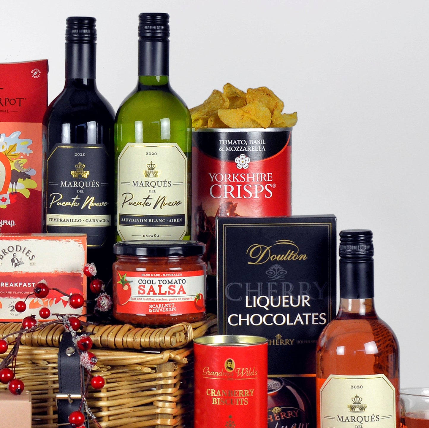 Cesta Sabor a Navidad | Cesta de Lujo Festiva con Vino y Delicatessen