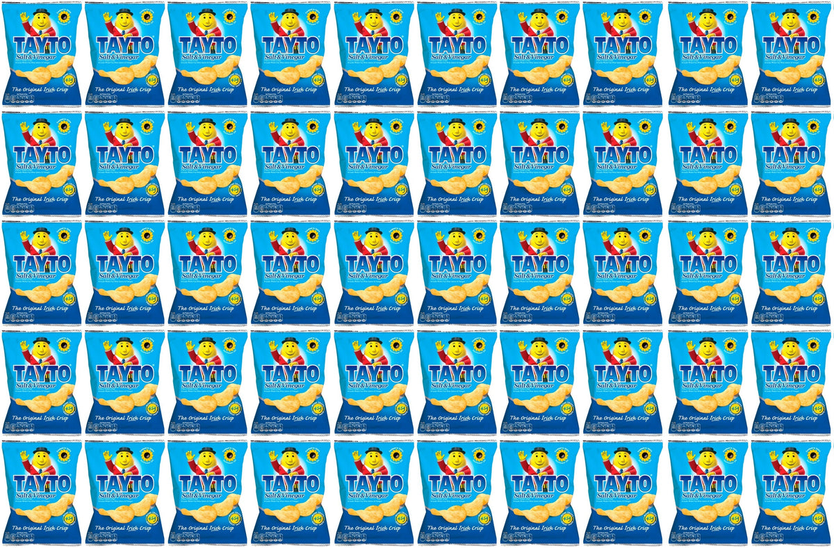 50 x Tayto Kartoffelchips mit Salz- und Essiggeschmack 35g
